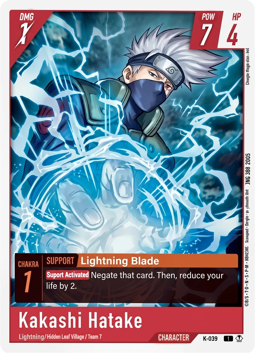 Kakashi Hatake - Lightning Blade - Naruto TCG character card