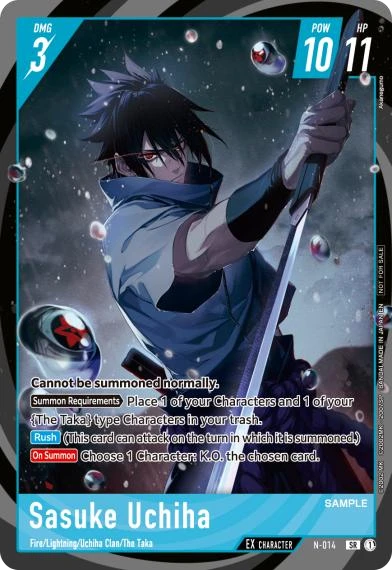 Sasuke Uchiha (EX) - Naruto TCG character card