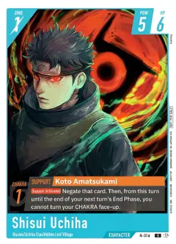 Shisui Uchiha - Koto Amatsukami - Naruto TCG character card