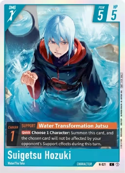 Suigetsu Hozuki - Water Transformation Jutsu - Naruto TCG character card